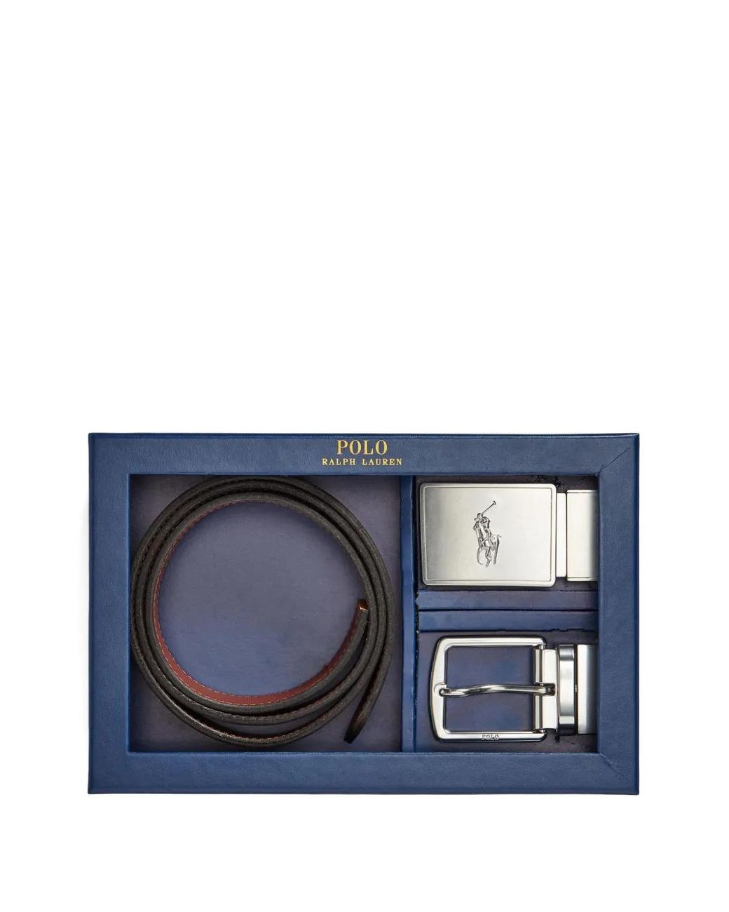 Polo Ralph Lauren Black Polo Pony Belt Gift Set for men
