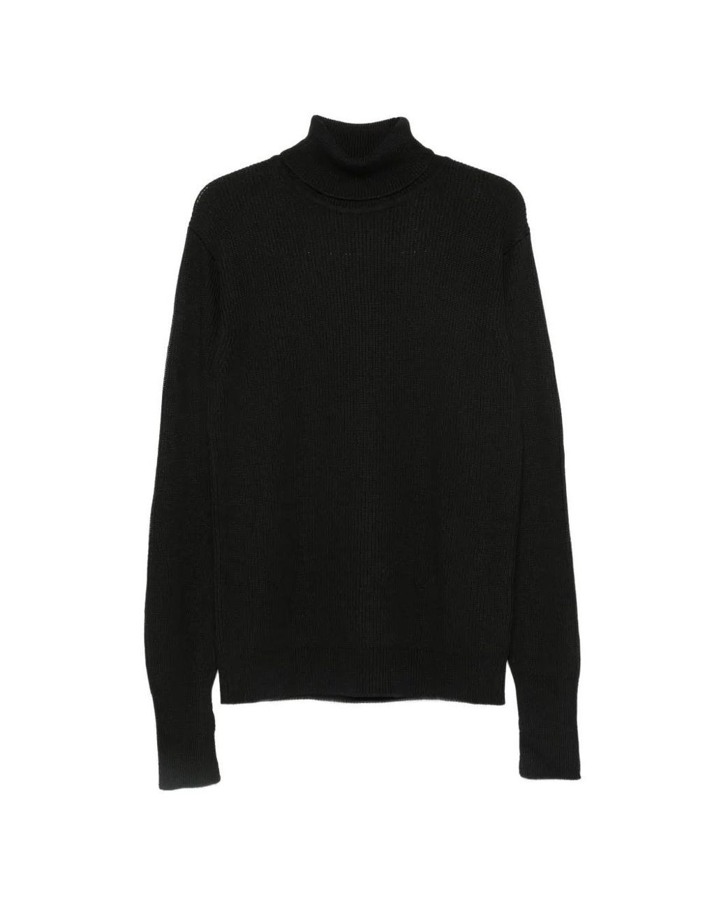 Barena Black Ribbed-Knit Roll-Neck Sweater for men