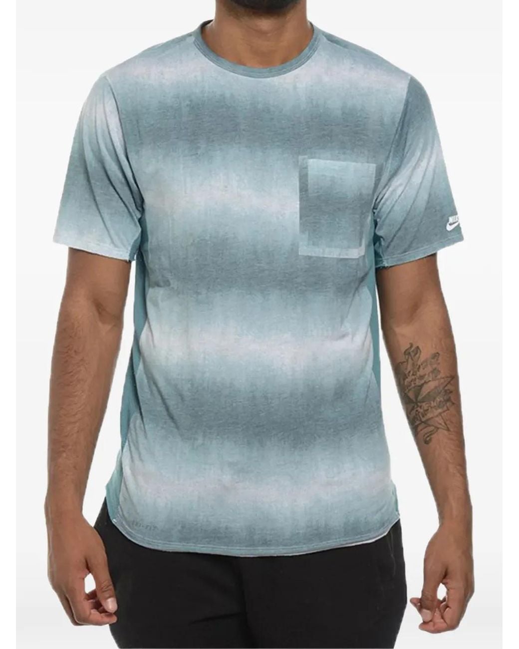 Nike Blue Fade Pocket T-Shirt for men
