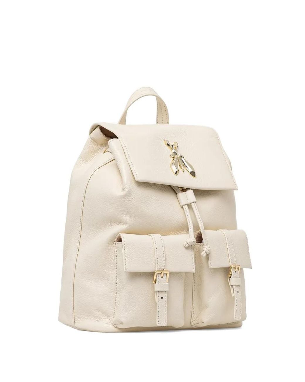 Patrizia Pepe Natural Fly Buckle-Fastening Backpack