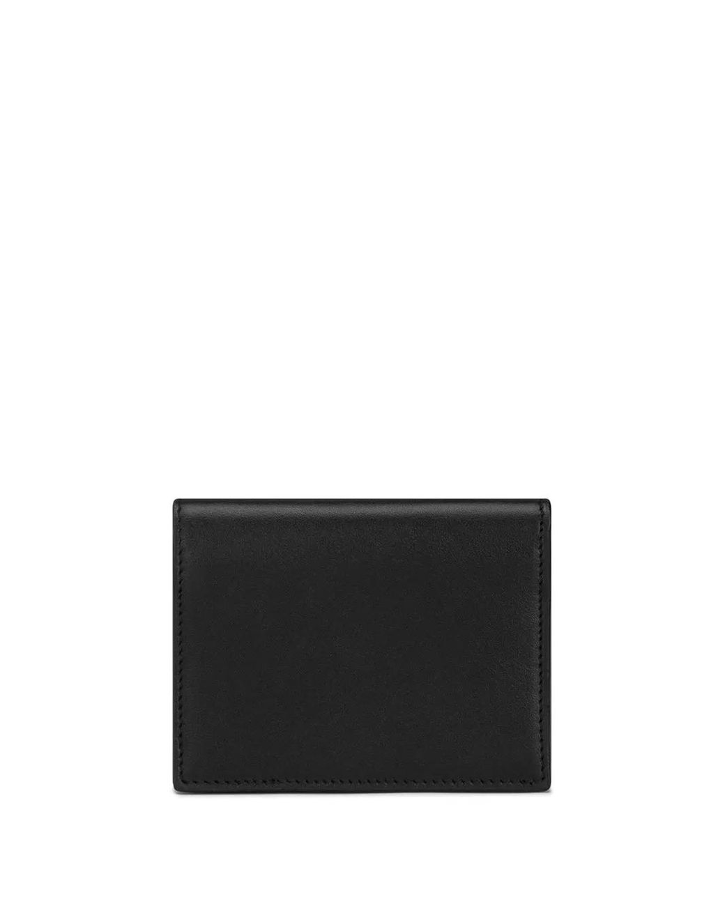 Dolce & Gabbana Black Logo-Tag Leather Bi-Fold Wallet for men