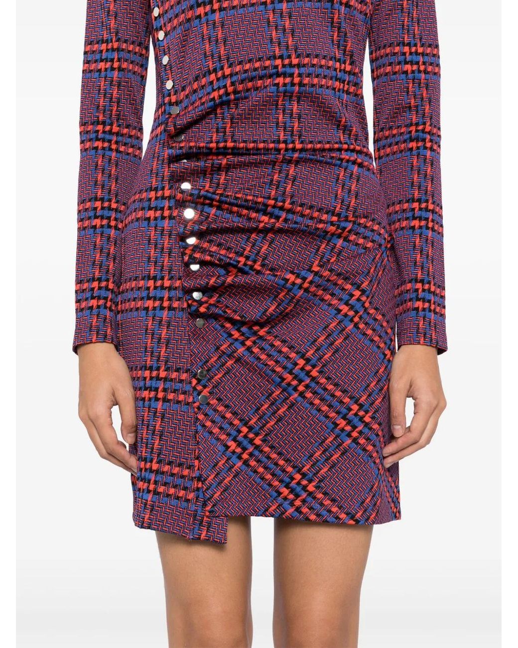 Rabanne Purple Robe Short Dress