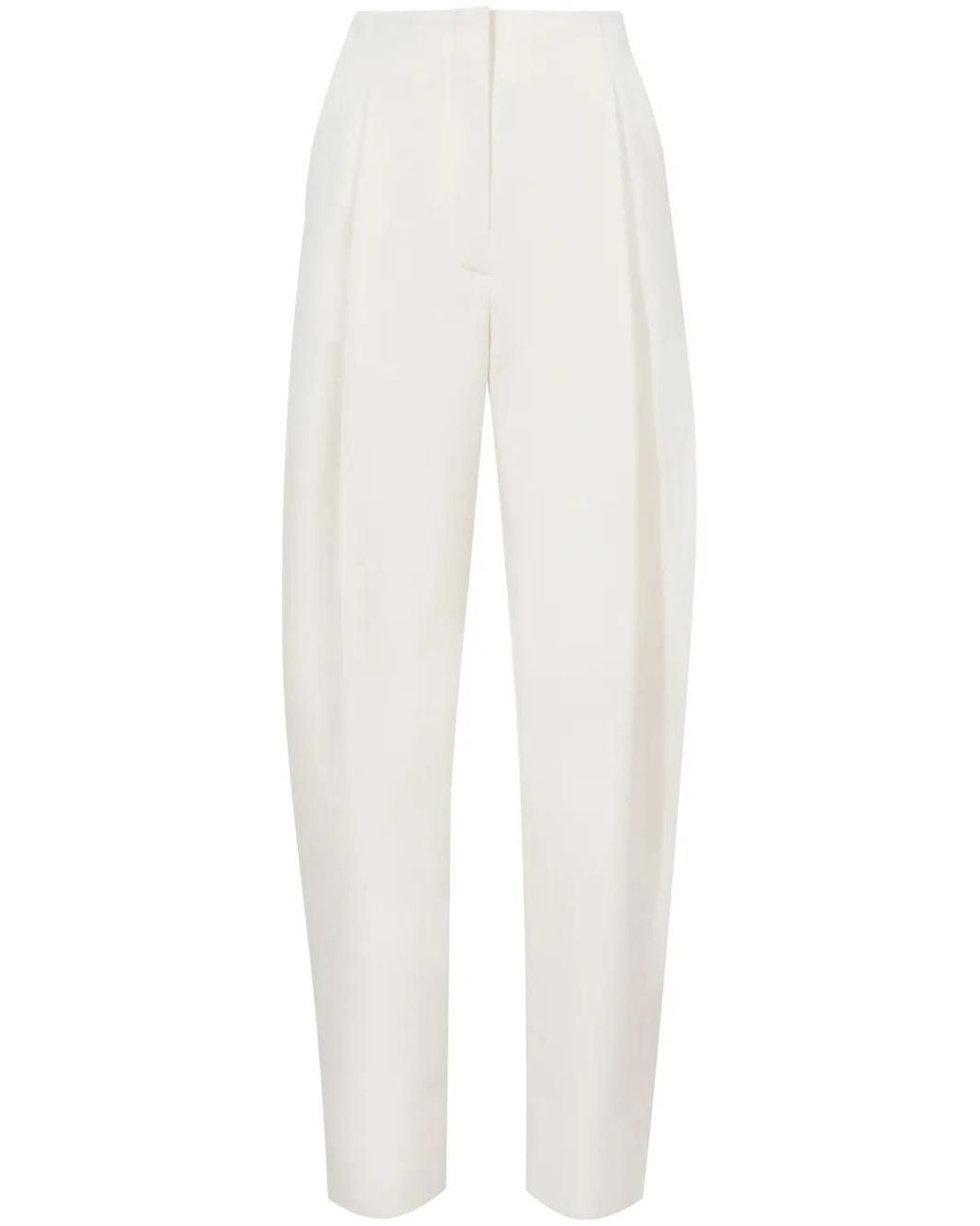 Proenza Schouler White Wool-Twill Straight-Leg Trousers