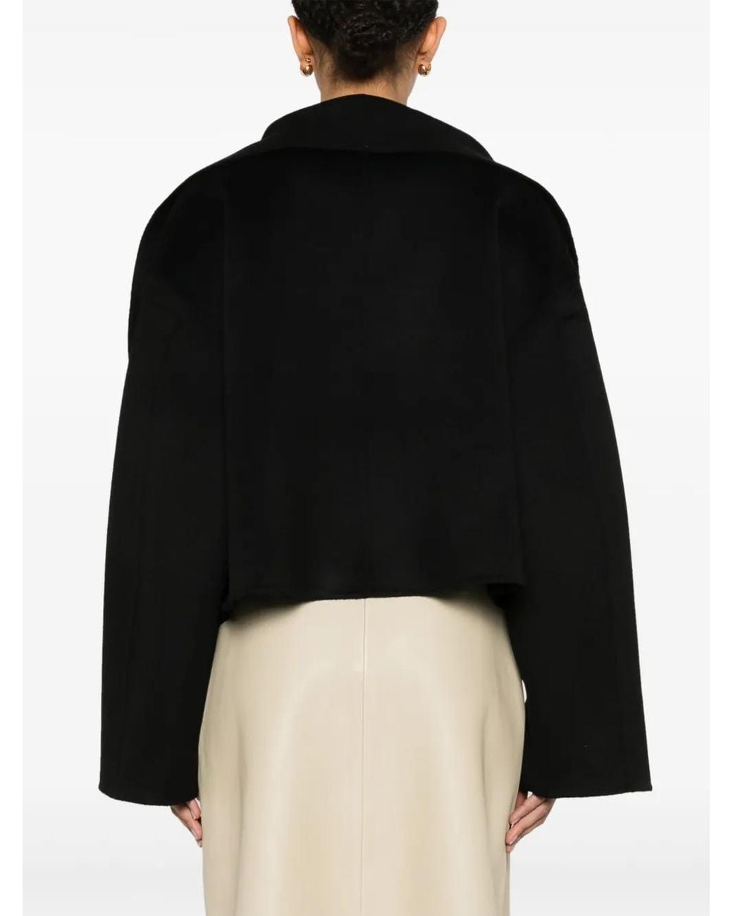 Totême Black Signature Double Wool Jacket