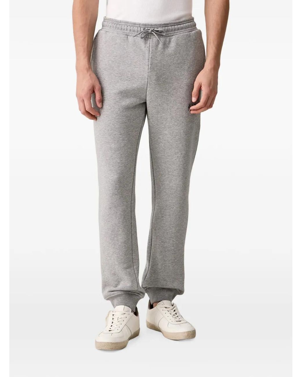 Napapijri Gray Gori Logo-Print Track Pants for men