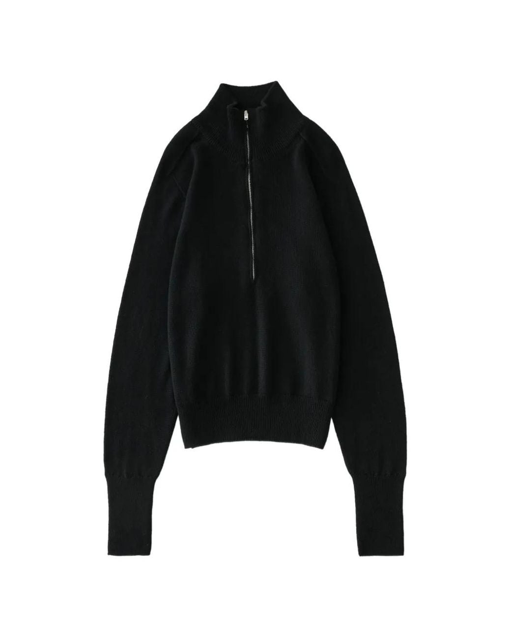 Studio Nicholson Black Maren Half-Zip Sweater