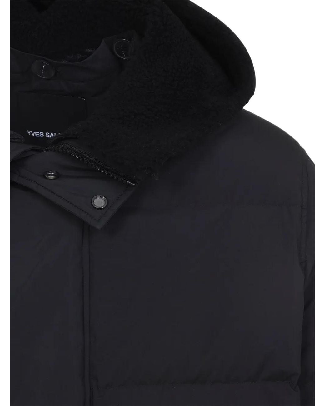 Yves Salomon Blue Hooded Padded Coat for men