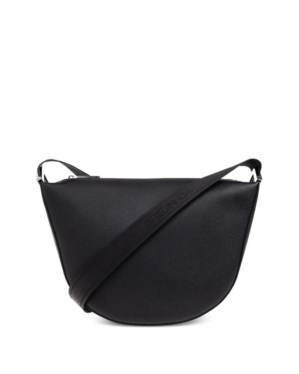 Fendi Black Curved Leather Tote Bag for men