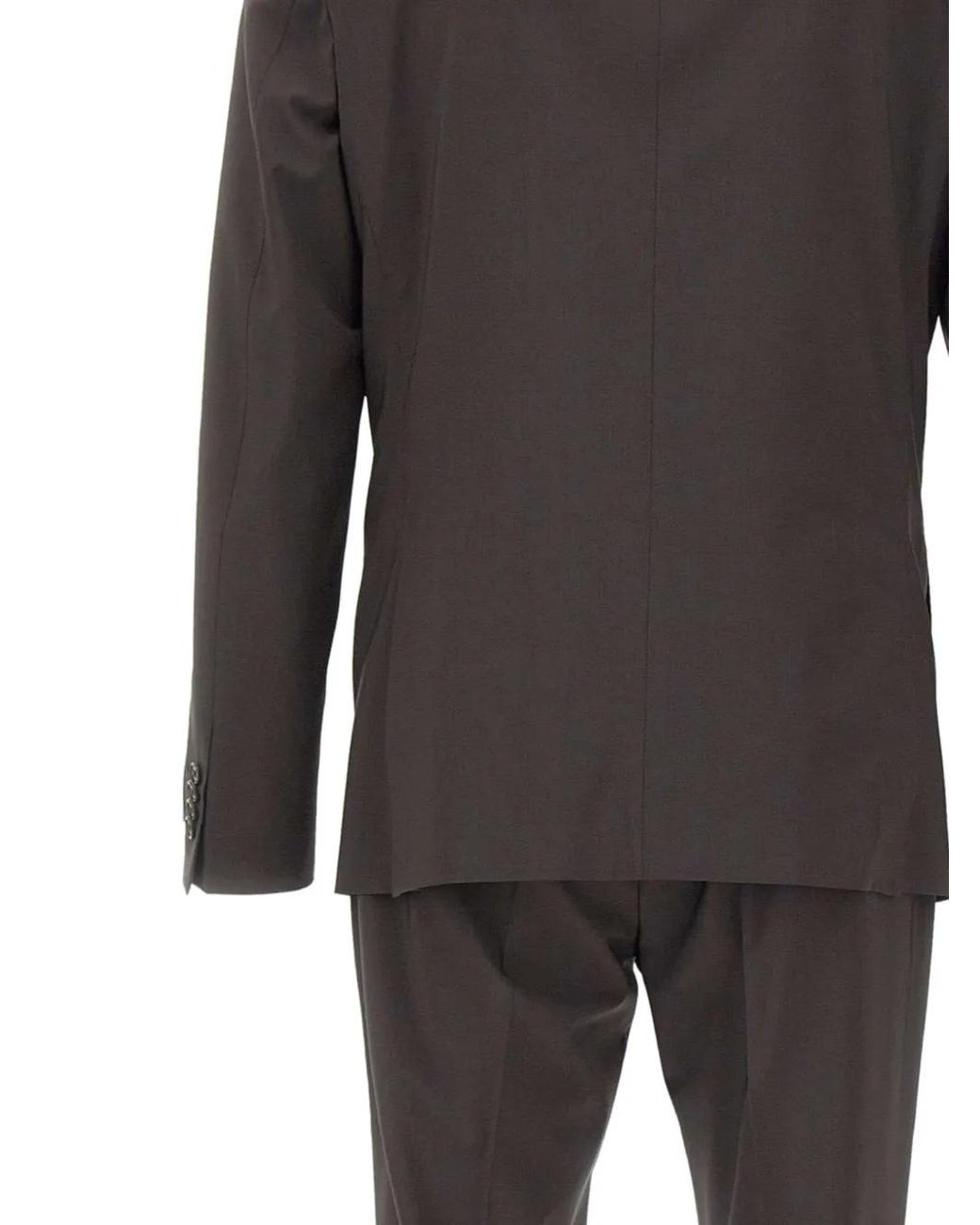 Corneliani Black Single-Breasted Peak-Lapel Suit for men