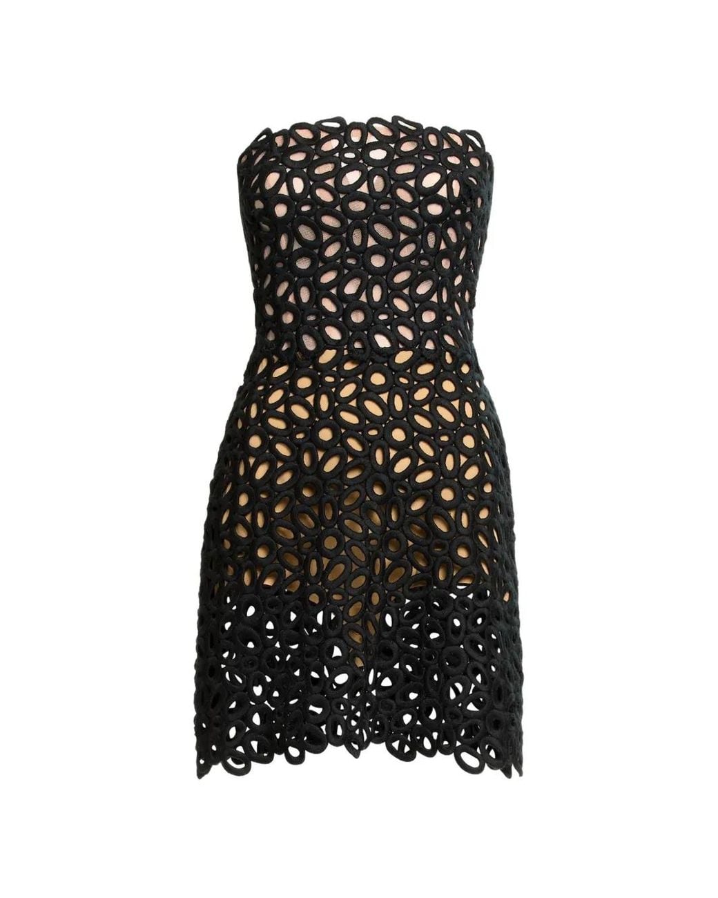 Elie Saab Black Macramé Mini Dress
