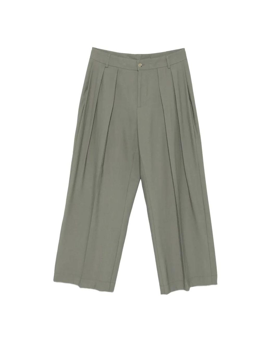 Patrizia Pepe Gray Pleated Oversized Trousers for men