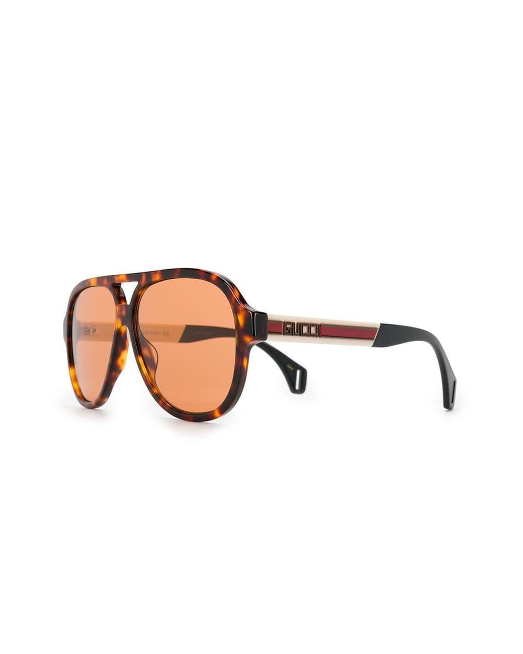Gucci Tortoiseshell Aviator Sunglasses in Brown for Men | Lyst UK