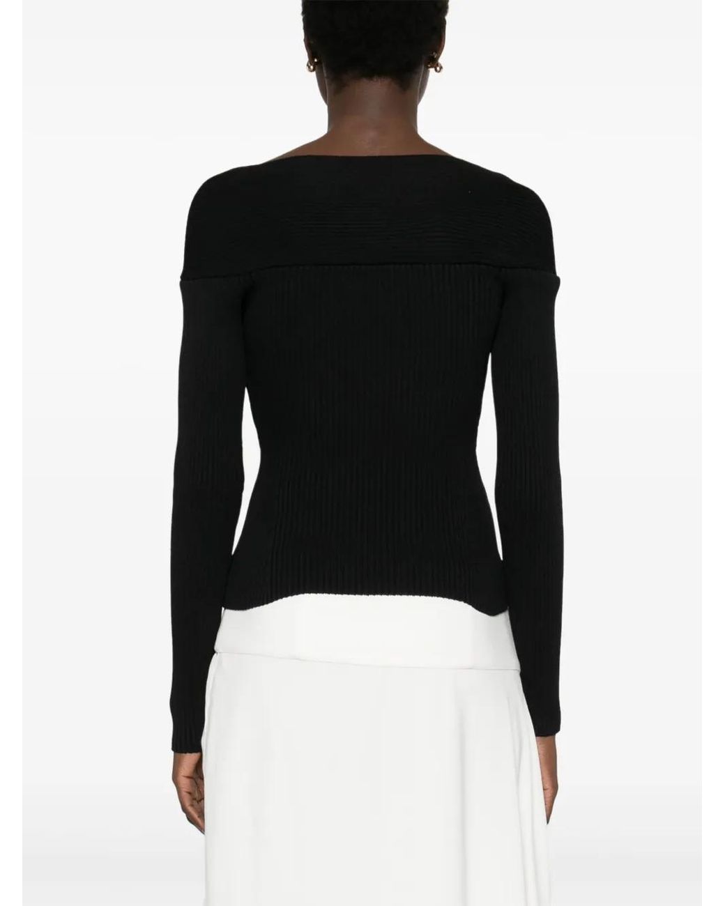 Magda Butrym Black Ribbed Sweater