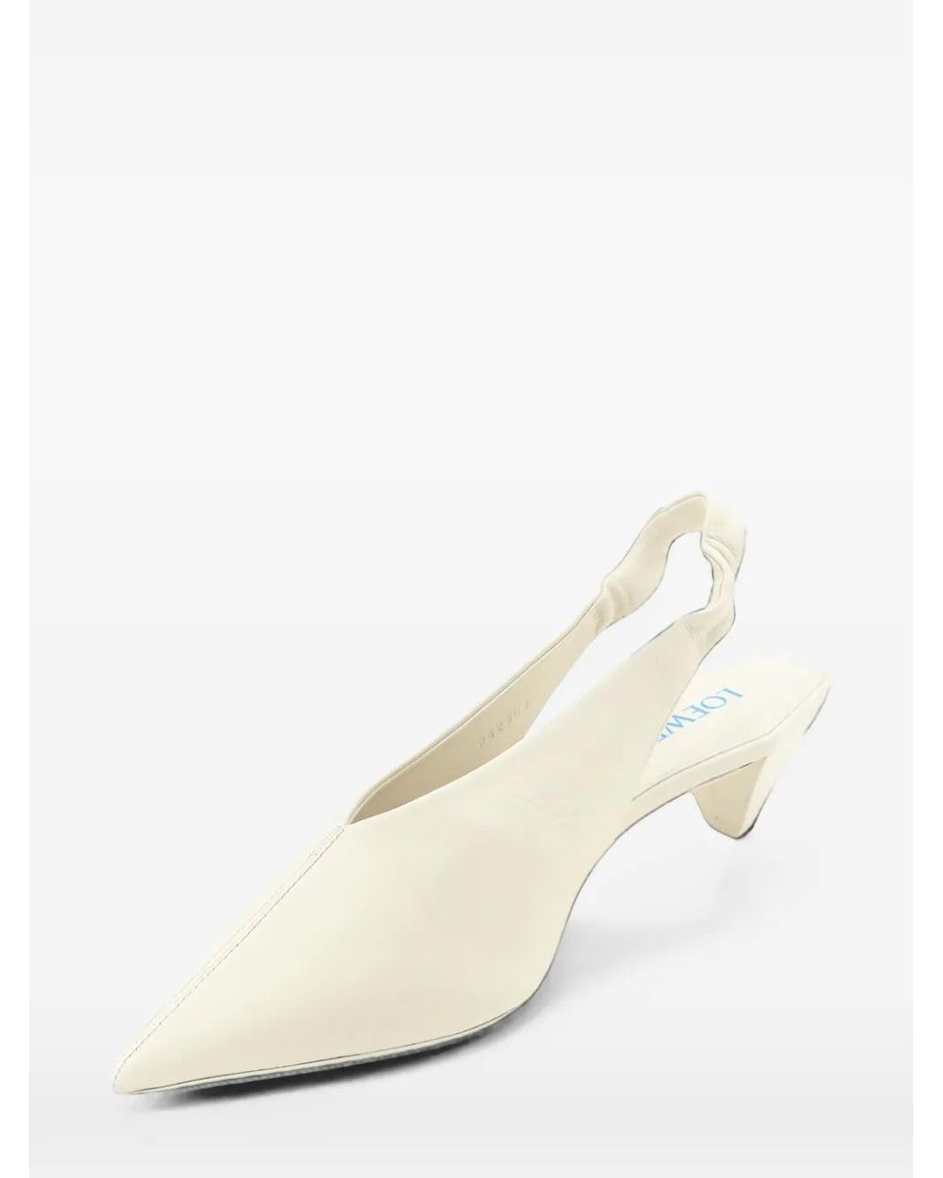 Loewe White Origami Cubic Pumps