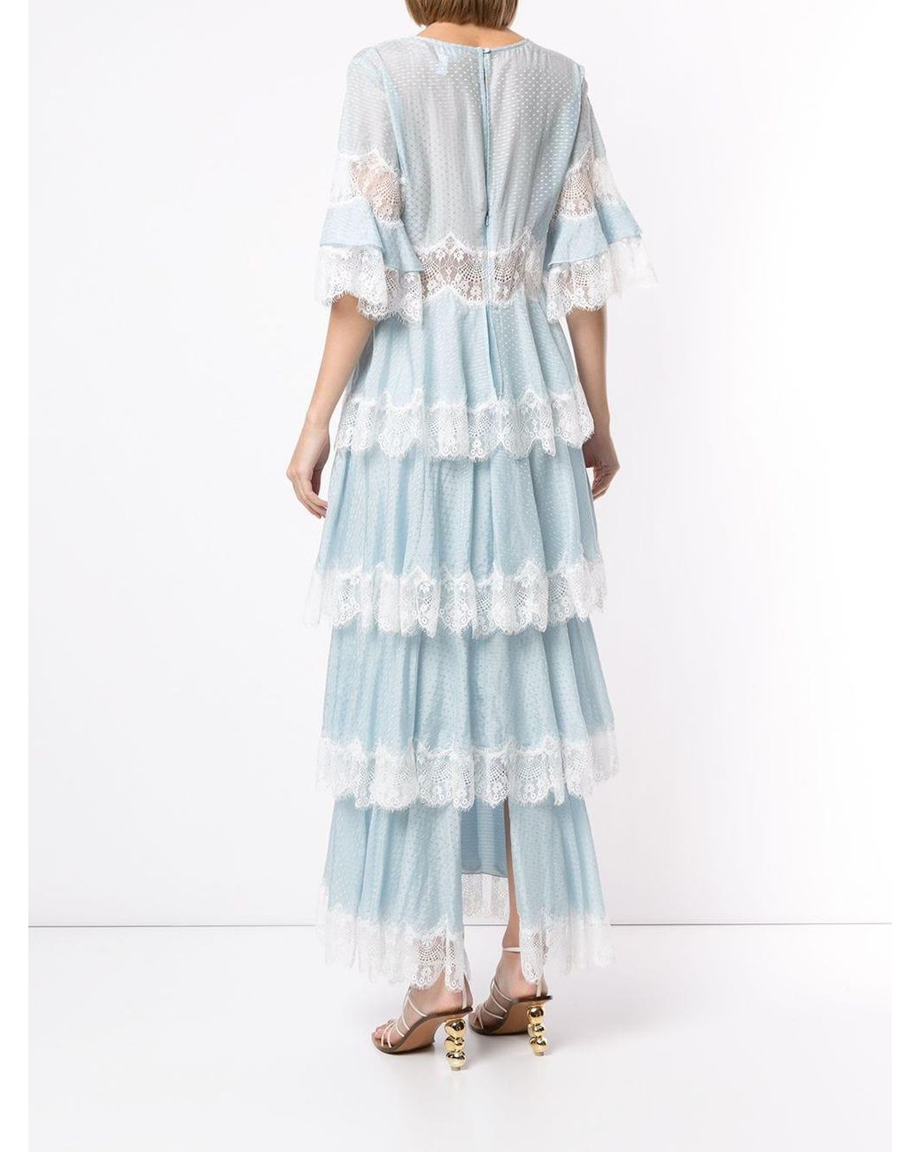 chinese dress ladies 1940s Ivory Tiered Lace Sundress – Annie's Ibiza Online