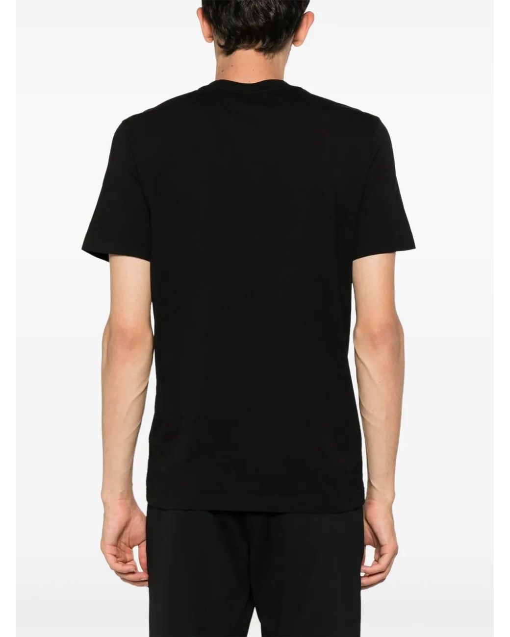 Moncler Drie Katoenen T-Shirts Met Logopatch in het Black voor heren