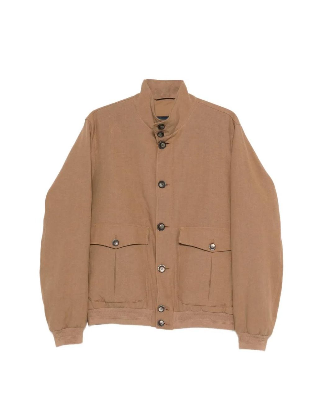 Herno Brown Flap-Pockets Bomber Jacket for men