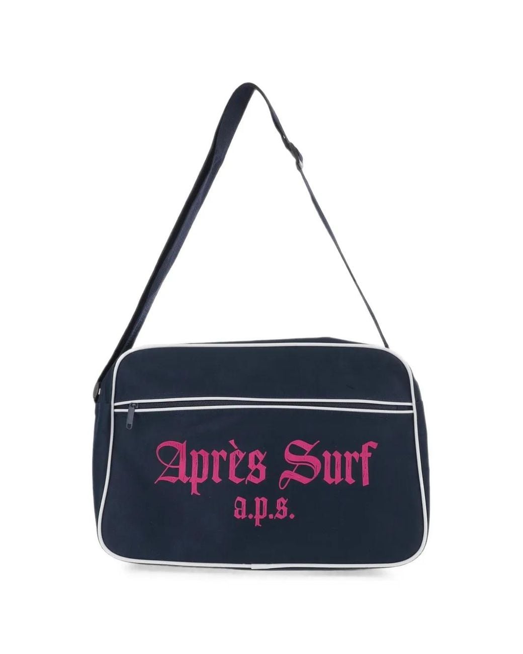 APRÈS SURF Blue Logo-Print Contrast-Trim Shoulder Bag for men