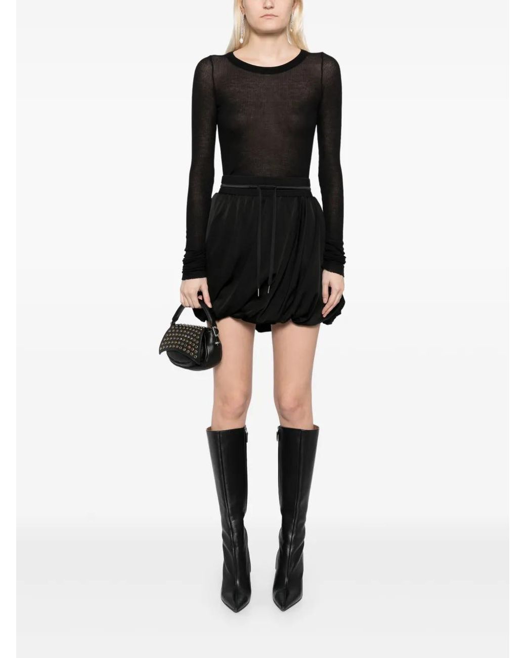 Helmut Lang Black Bubble Skirt