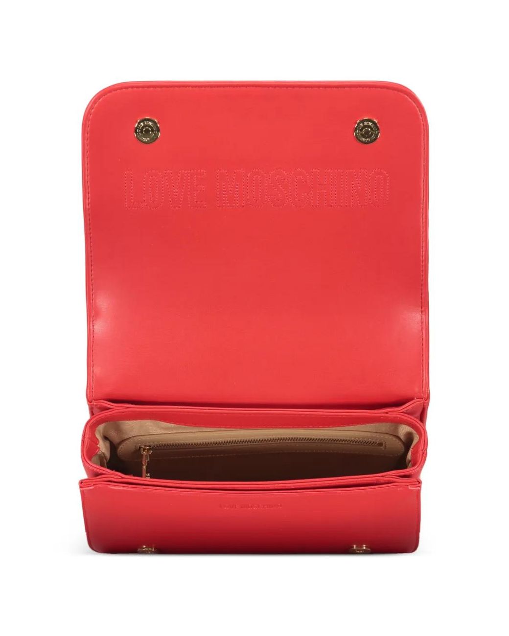 Love Moschino Red Quilted Chain Shoulder Bag