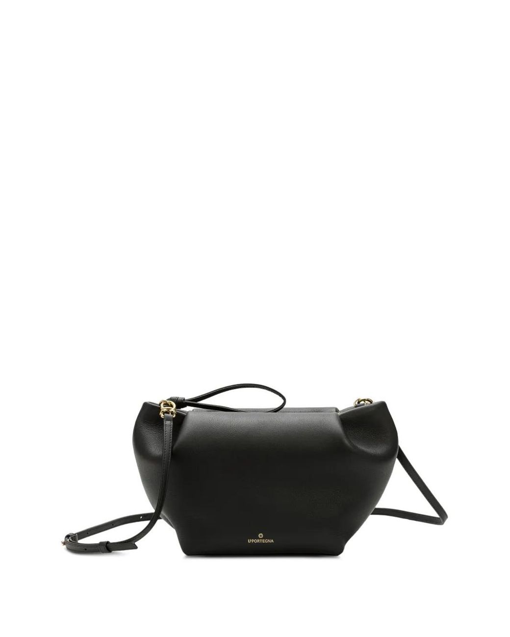 La Portegna Black Marta Leather Tote Bag