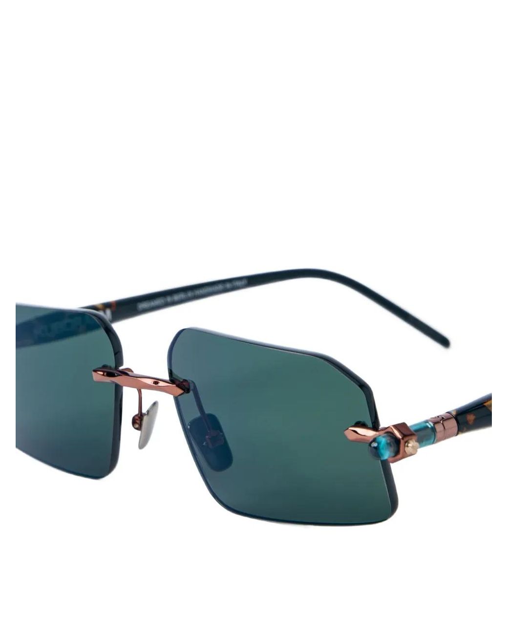 Occhiali Da Sole Squadrati Con Montatura A Giorno di Kuboraum in Green