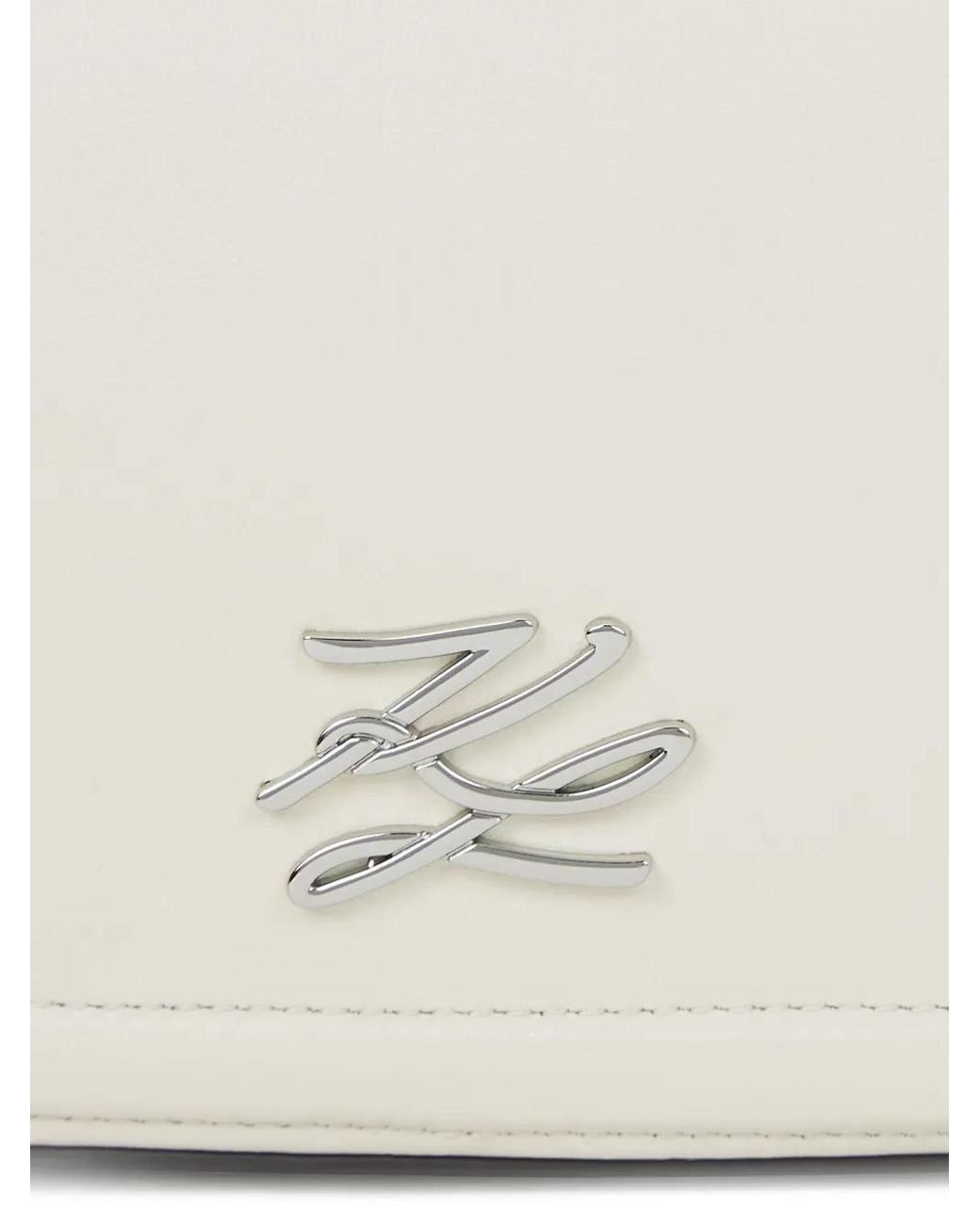 Karl Lagerfeld Metallic Chain-Strap Crossbody Bag