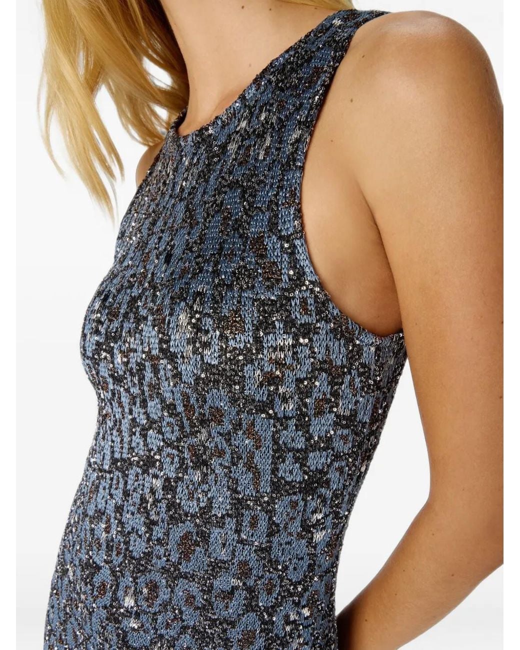 Missoni Blue Long Halter-Neck Dress