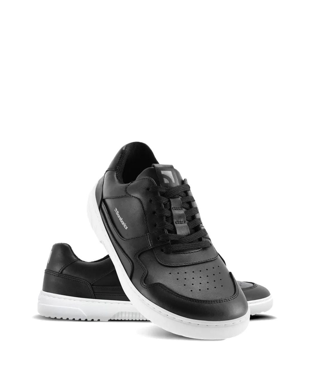 Barebarics Black Perforated-Panel Lace-Up Sneakers
