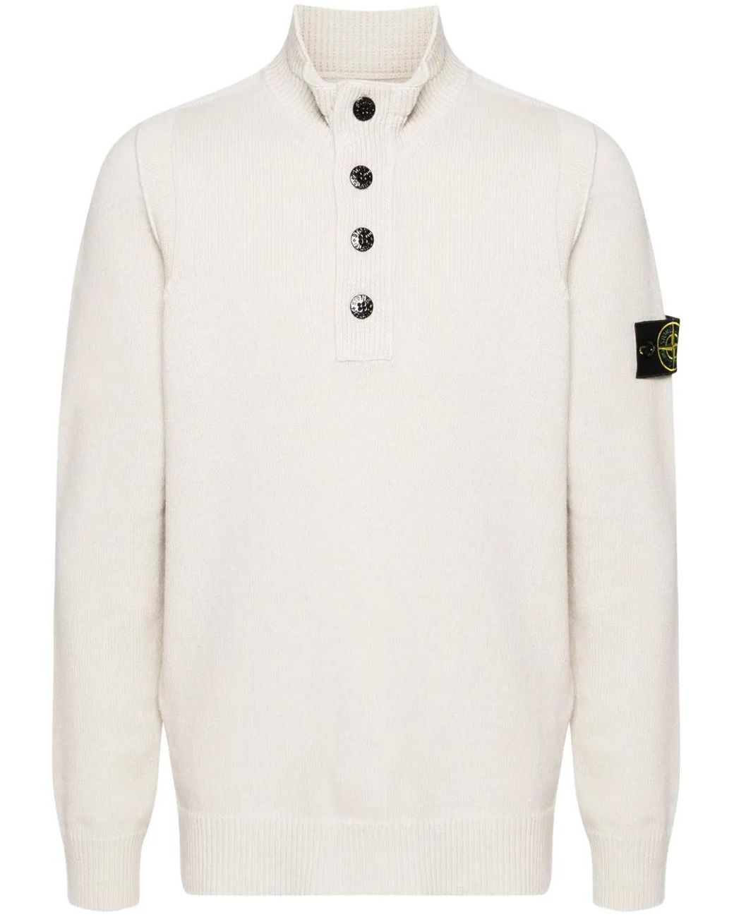 Stone Island Pullover Mit Kompass-Patch in Natural für Herren