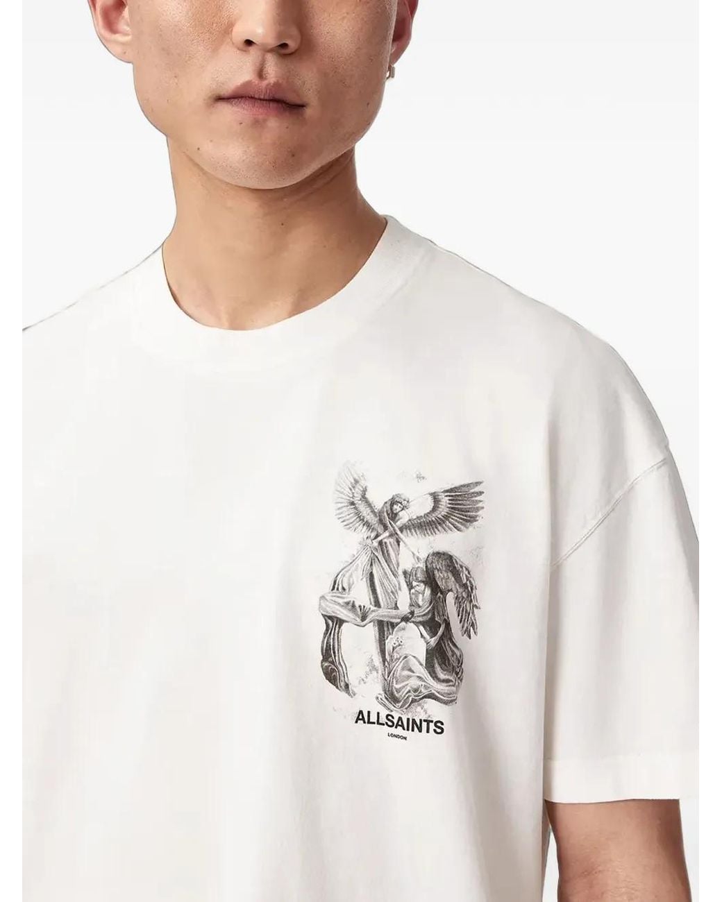 AllSaints White Seraph T-Shirt for men