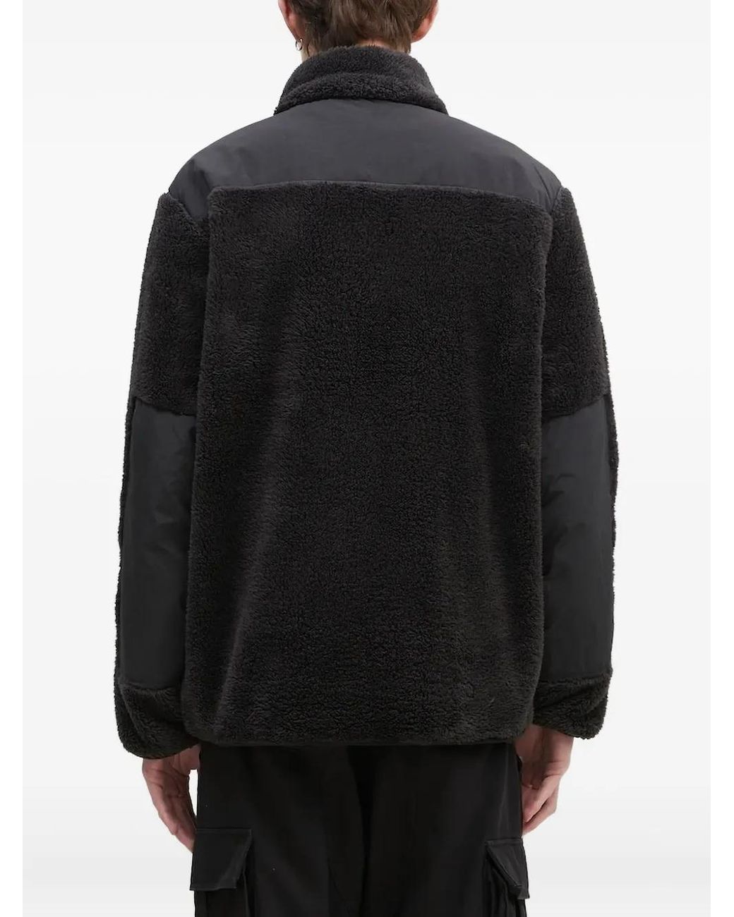 Stan Ray Black Fleece-Panel Long-Sleeve Jacket for men