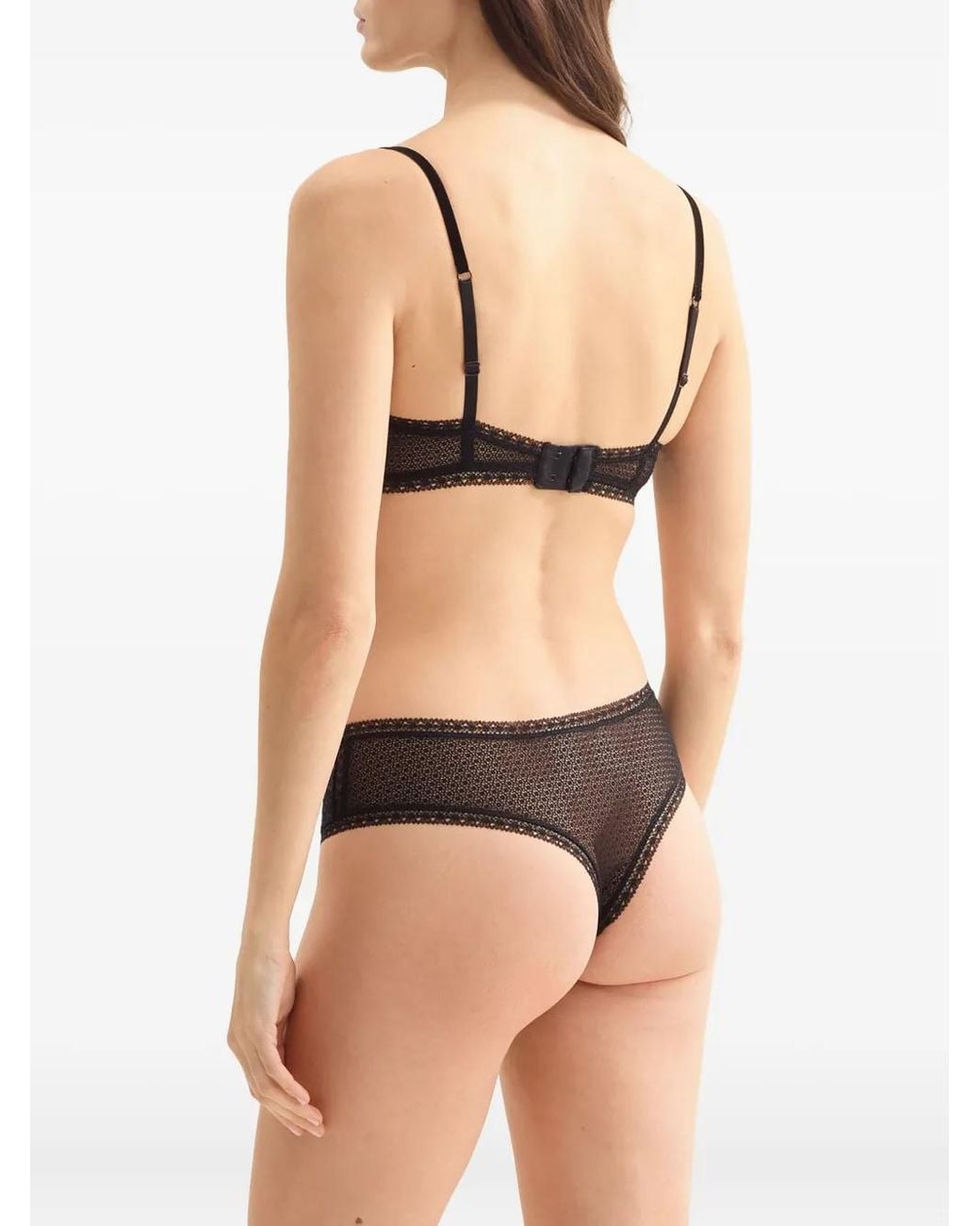 String Envolée Bordé De Dentelle Eres en coloris Gray