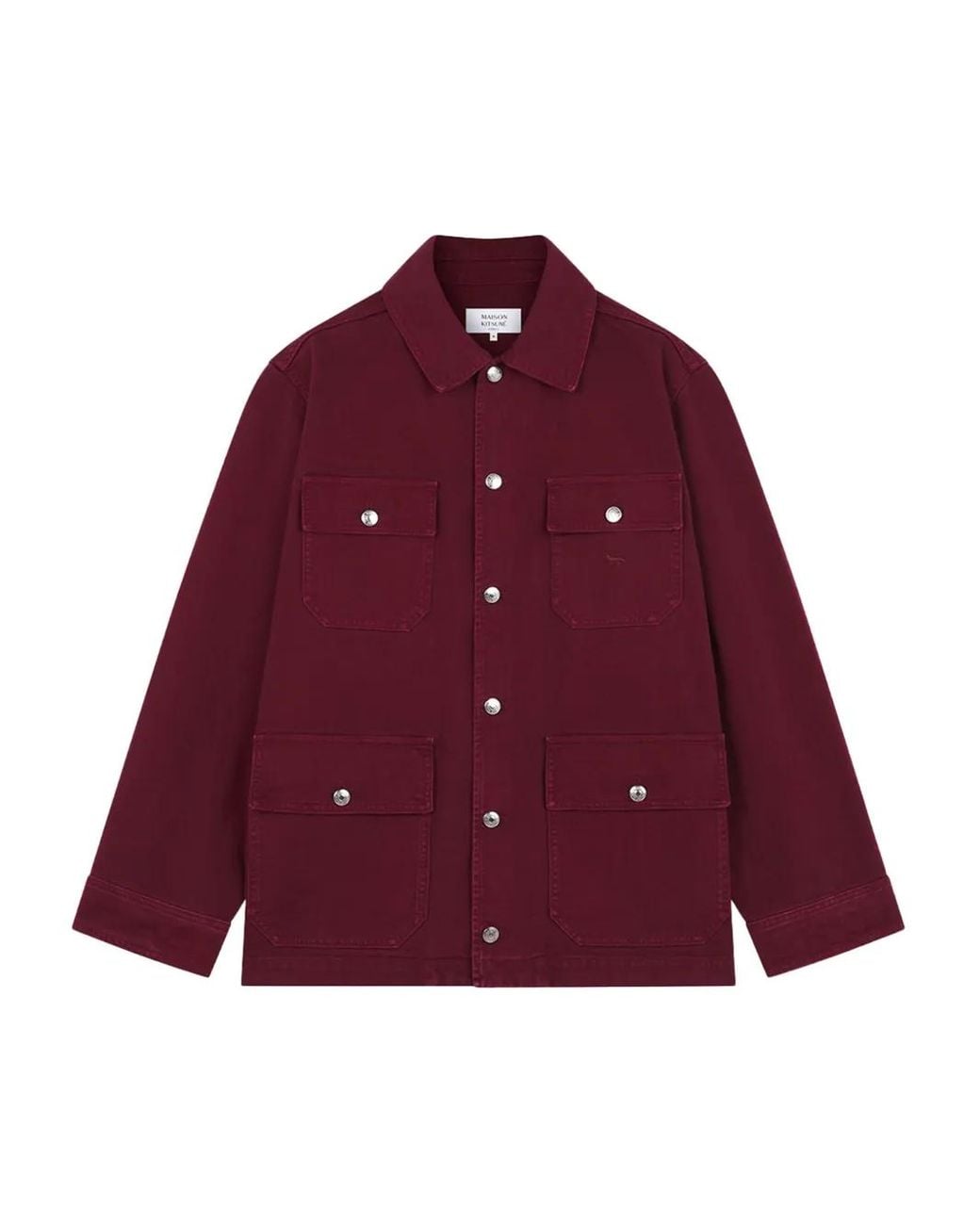 Maison Kitsuné Red Pockets Cotton Shirt Jacket for men