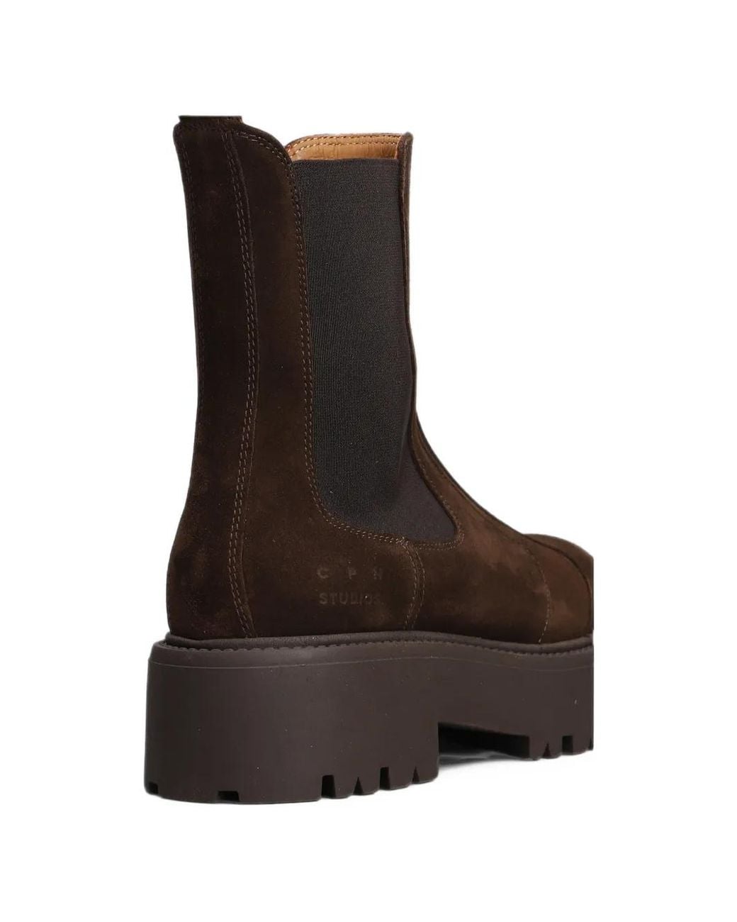 COPENHAGEN Brown Suede Platform Boots