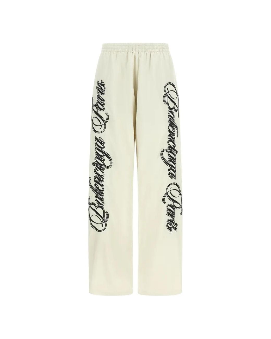 Balenciaga White Cursive Reversible Track Pants