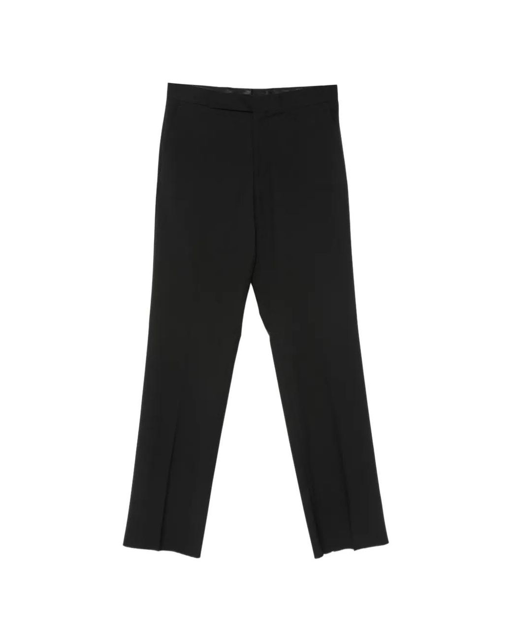 Lardini Black Pressed-Crease Tailored Trousers for men
