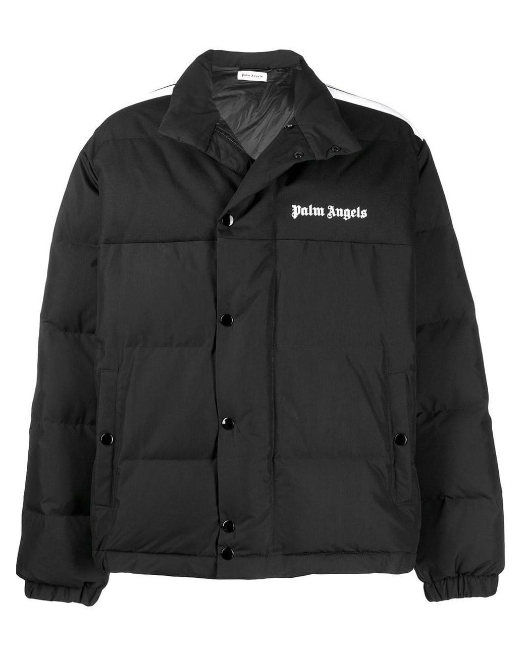 Palm Angels Synthetic Oversized Logo Puffer Coat in Black for Men ...