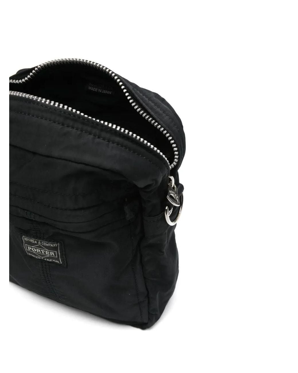 Porter-Yoshida and Co Black Logo-Tag Messenger Bag for men