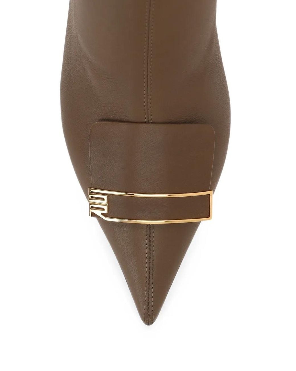 Sergio Rossi Brown Evolv Buckle-Detail Calf Leather Ankle Boots
