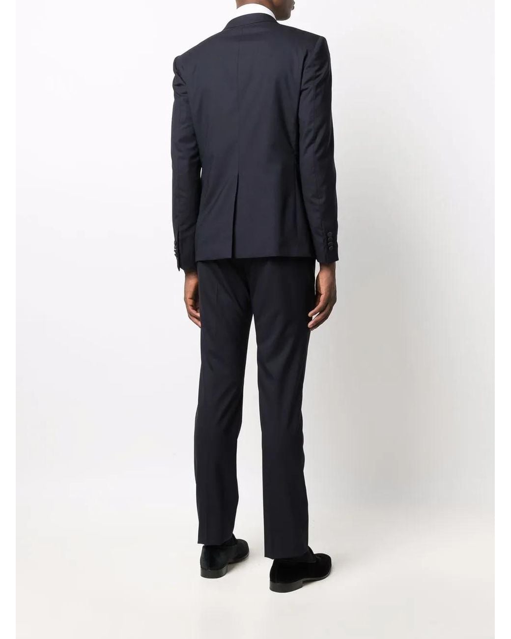 Tagliatore Blue Contrast Panel Slim-Fit Suit for men