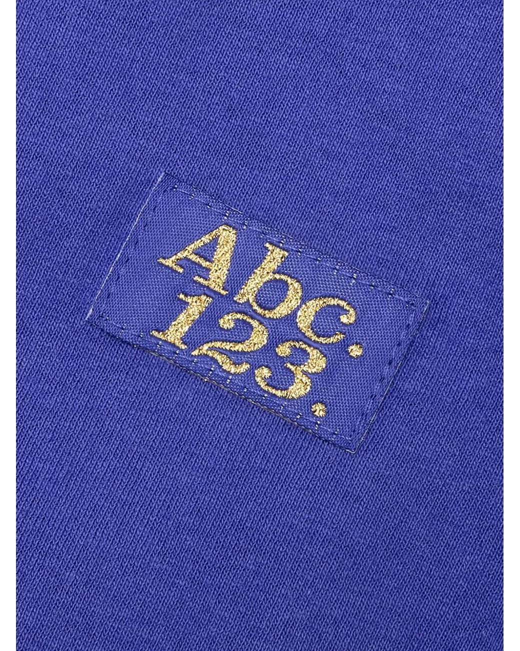 Advisory Board Crystals Blue Elasticated-Waist Logo-Patch Trousers for men
