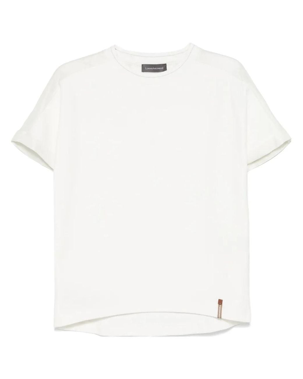 Lorena Antoniazzi White Panelled Cotton-Blend Jersey T-Shirt