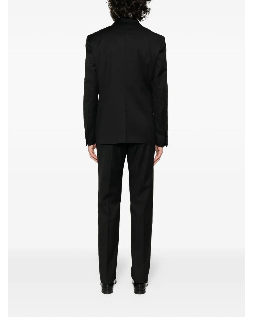 Tagliatore Black Costume En Laine Vierge for men