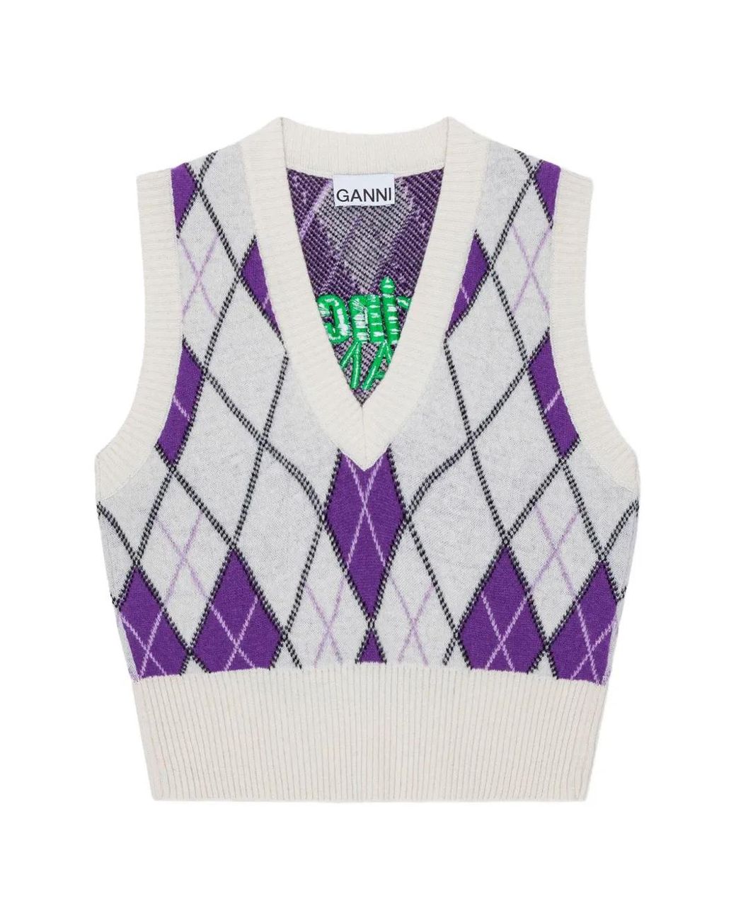 Ganni Pink X Prince V-Neck Vest