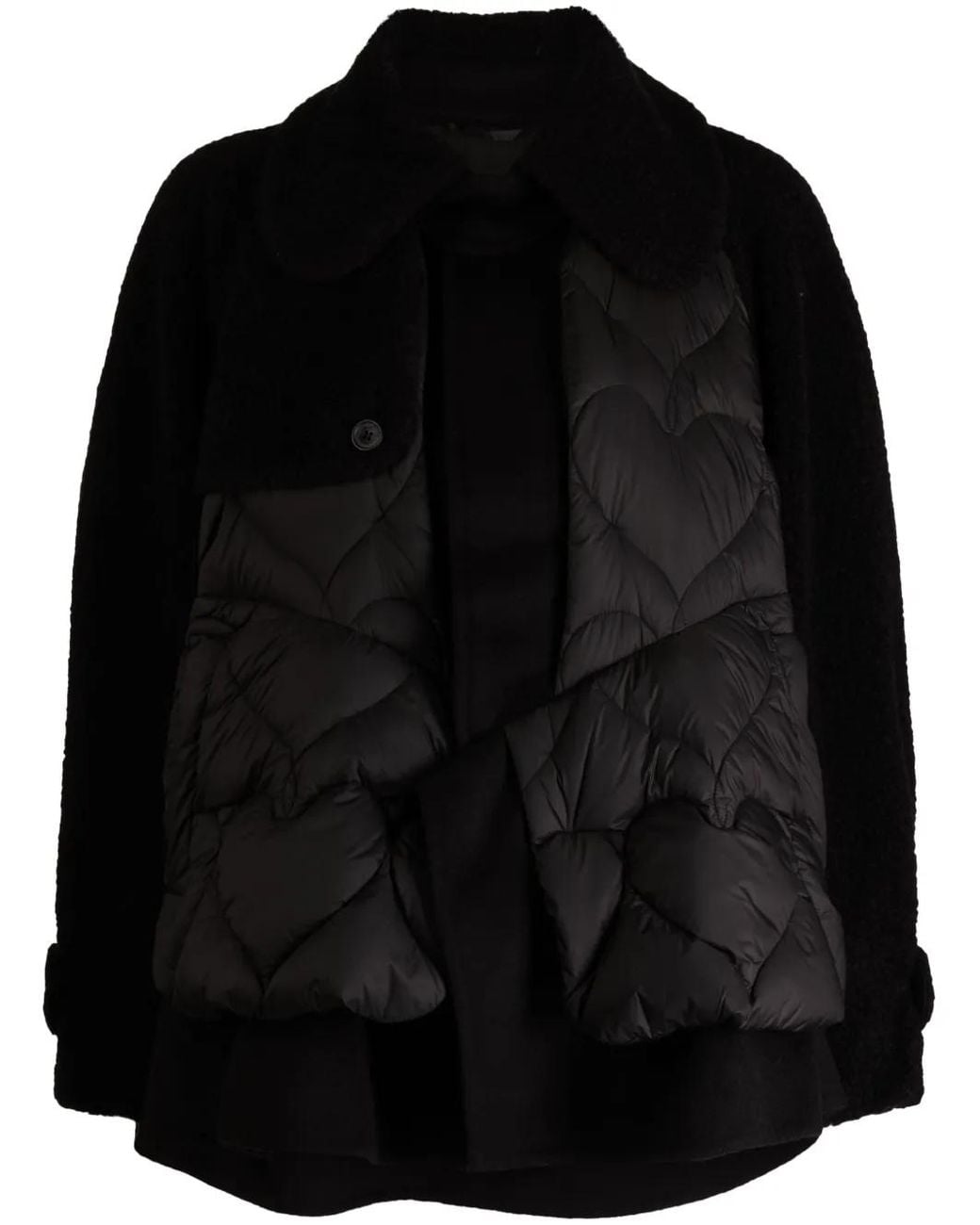 JNBY Black Heart-Motif Quilted Puffer Jacket