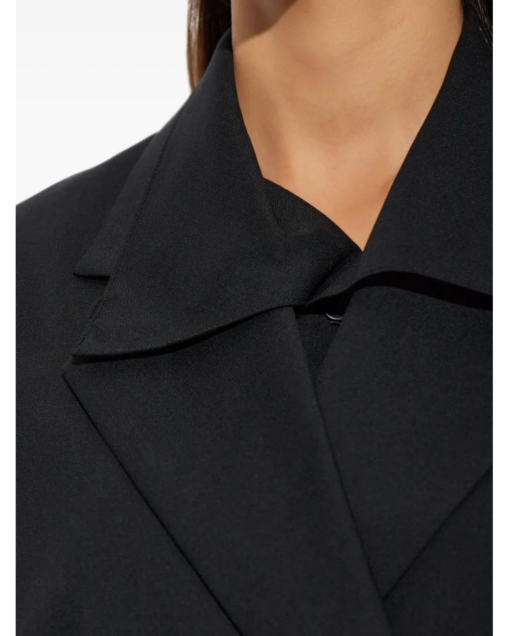 Issey Miyake Black Double-Breasted Blazer