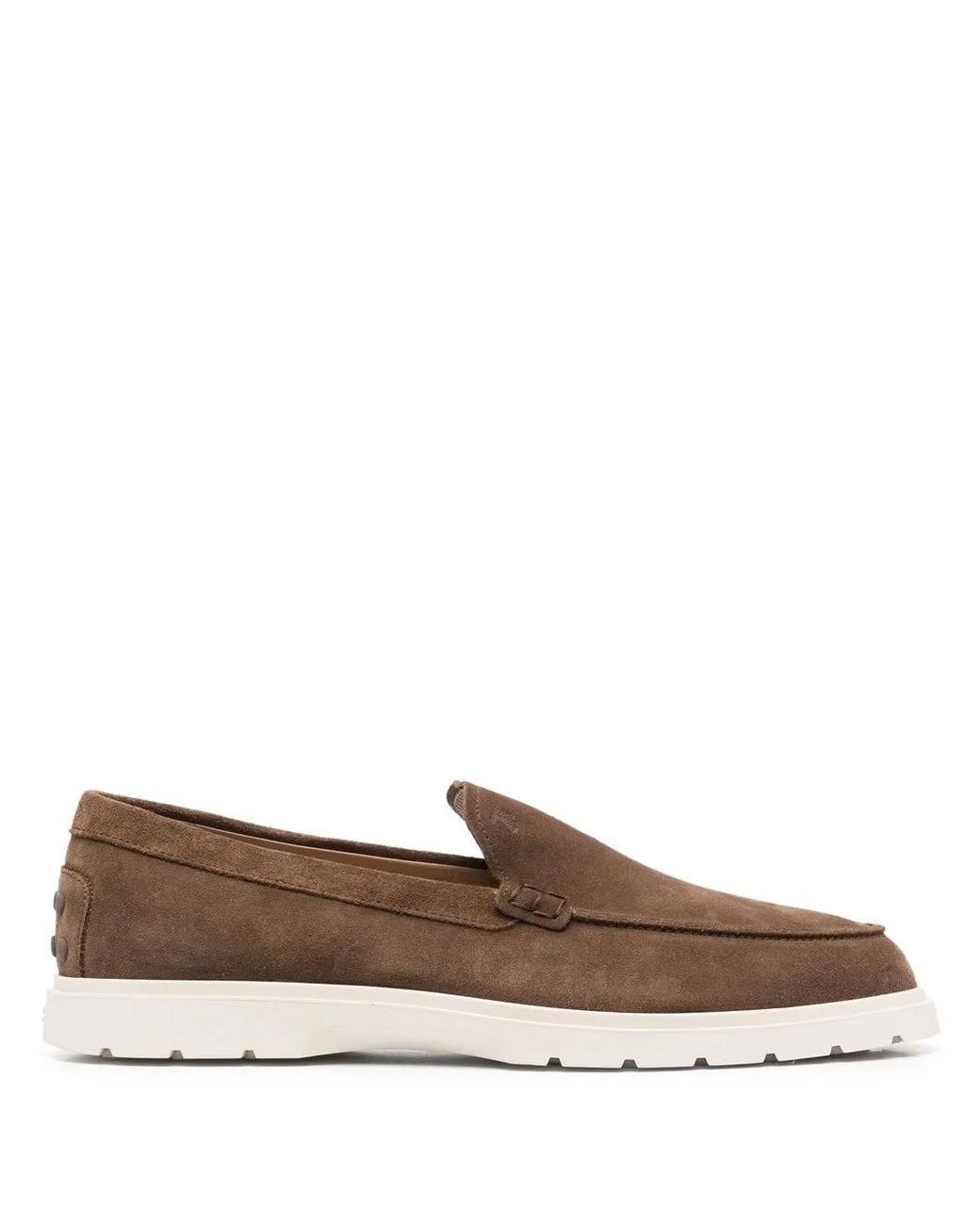 Tod's Brown Suede Leather Loafers for men