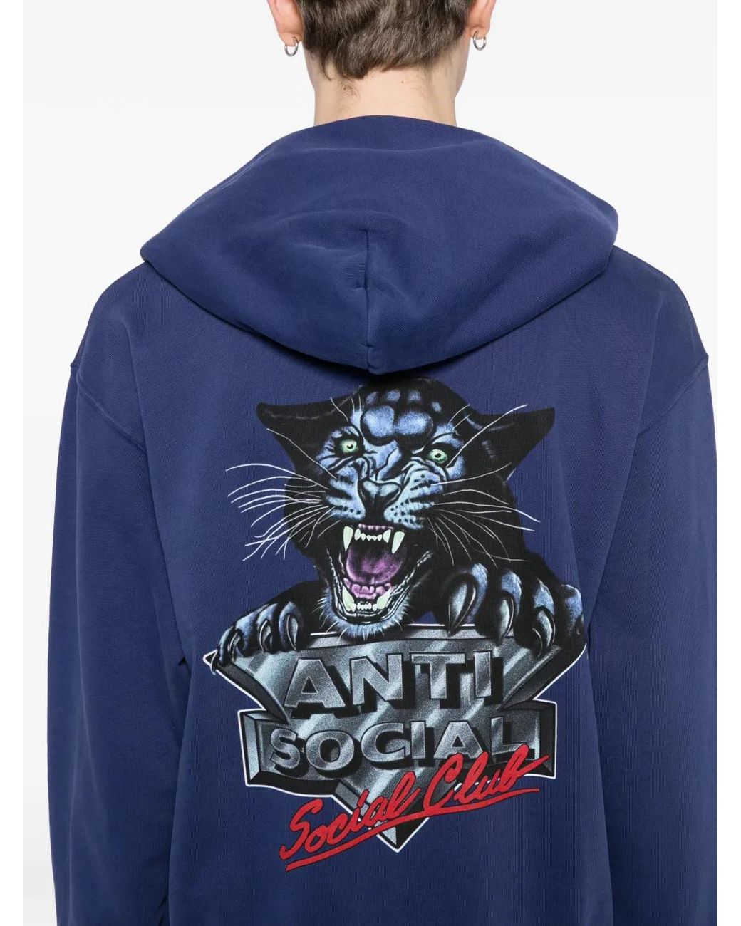 ANTI SOCIAL SOCIAL CLUB Blue Snow Cat Hoodie for men