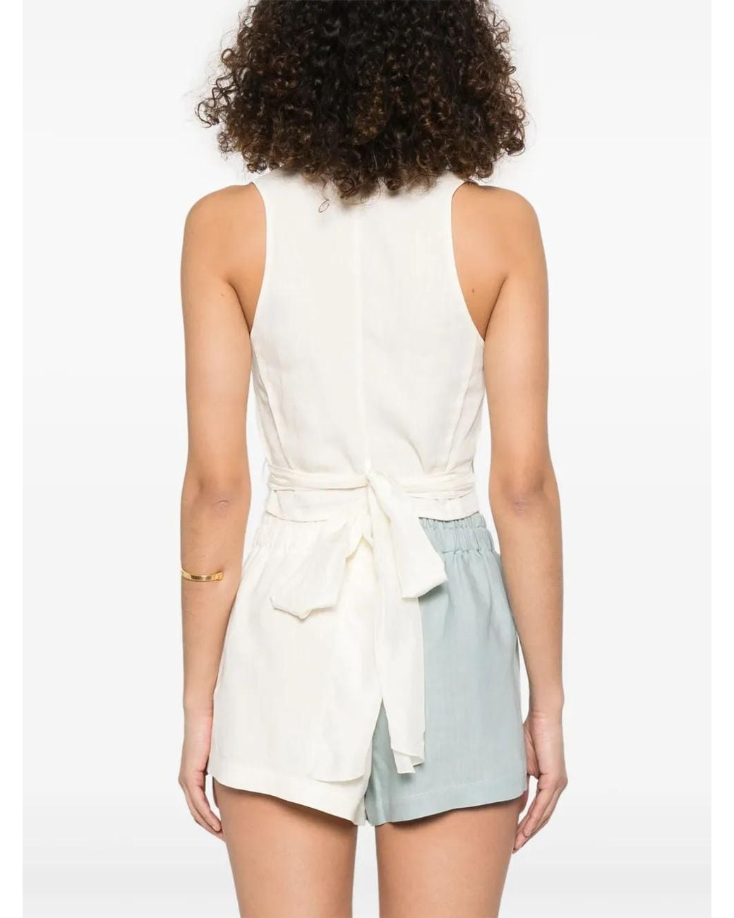 Forte_forte White Wrap-Design Top